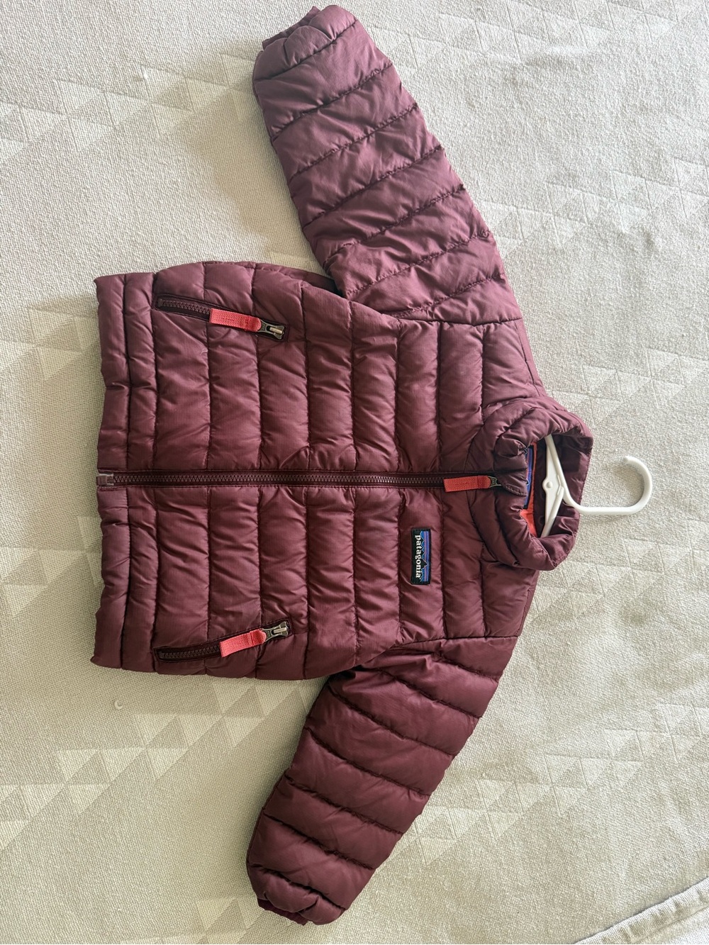 Patagonia Kids Burgundy Quilted Puffer Jacket